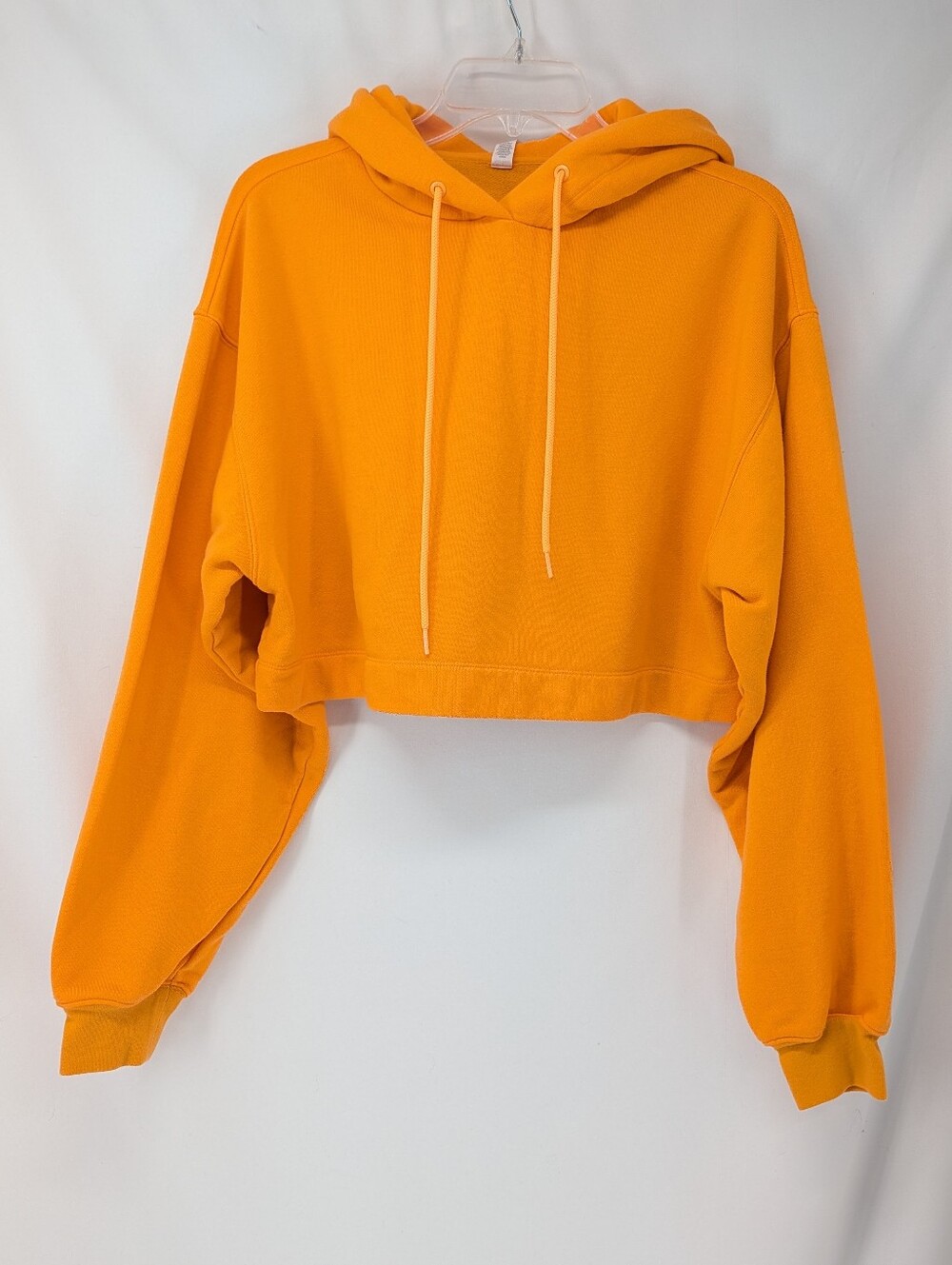 ALO Yoga Boxy Oversized Cropped Hoodie Sweater Bright Orange Size Small